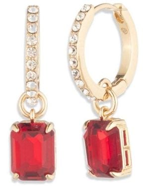 Ralph Lauren Lauren Crystal Huggie Stone Drop - Red