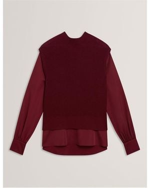 Ted Baker Knitted Top - Red