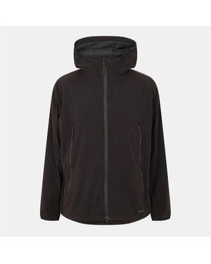 Snow Peak Water-Resistant Adjustable Hood Rain Anorak - Black