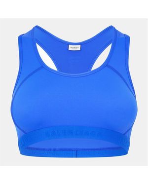 Balenciaga Non Wired Moisture Wicking Medium Impact Sports Bra - Blue