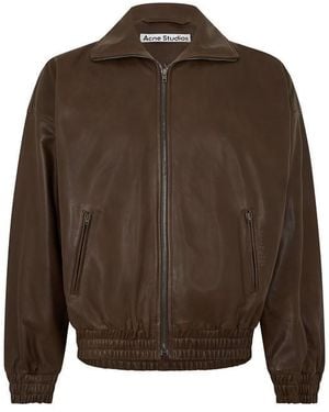 Acne Studios Leather Jacket - Brown