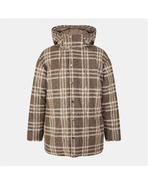 BOSS Durrien Structured Shoulders Precision-Cut Formal Coat - Natural