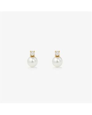 D.Louise Pearl Drop Earrings - Metallic