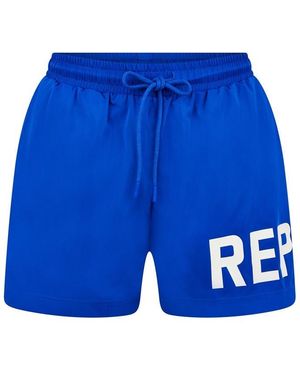 Represent Text Logo Swim Shorts - Blue
