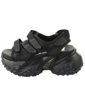 Buffalo Vegan Flatform Sandals - Black