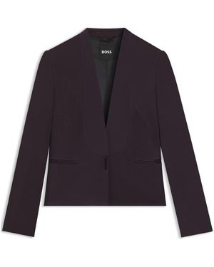 BOSS Jia Tuxedo Long Sleeve Blazer - Blue