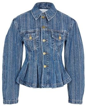Ganni Denim Fit Jacket - Blue