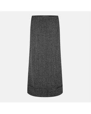 Prada Pleated Midi Skirt - Grey