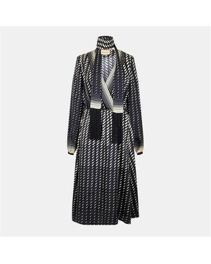 Gucci Silk Structured Tea Dress - Black