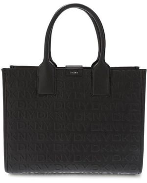 DKNY Carlita Book Tote Handbag - Black