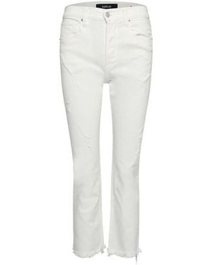 Replay Maijke Straight-Fit Cropped Jeans - White