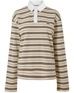 The Couture Club Striped Rugby Polo Shirt - Natural
