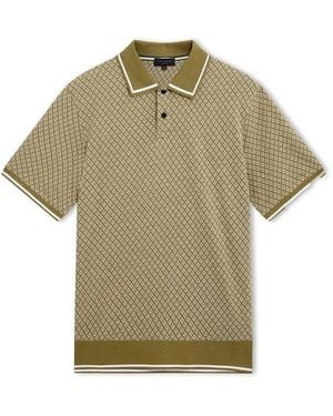 Ted Baker Ss Geo Polo - Green