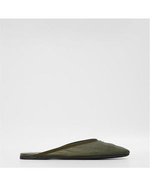 Miu Miu Mesh Flat Mules - Green