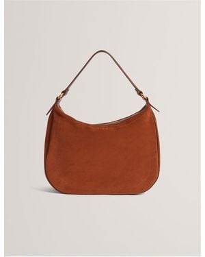 Ted Baker Suede Hobo Bag - Brown