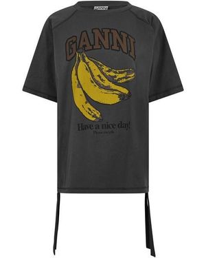Ganni Future Jersey Regular Fit T-Shirt - Green