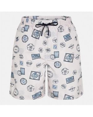 Fendi Postcard Woven Tracksuit Shorts - Grey