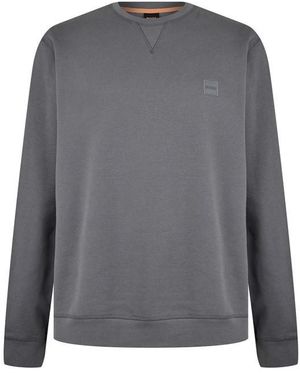 BOSS Long Sleeve Premium Cotton Sweatshirt (Westart Crew Neck) - Grey