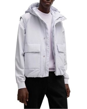 HUGO Branden Water Repellent Gilet - Grey