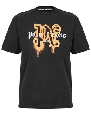 Palm Angels Roma Mono Tee - Black