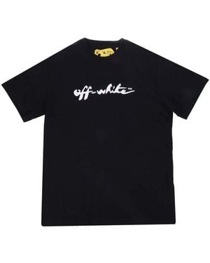 Off-White c/o Virgil Abloh Script T-Shirt - Black