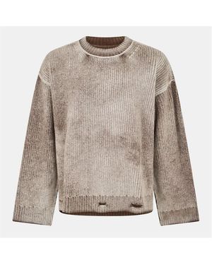 Represent Reversible Knitted Crew Neck Jumper - Brown