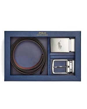 Polo Ralph Lauren Leather Belt Gift Set - Blue