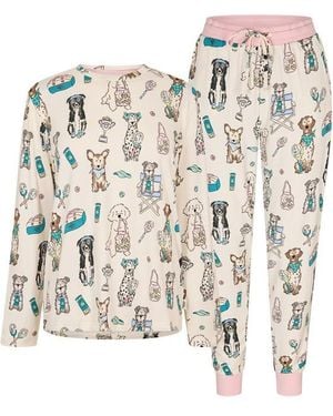 Chelsea Peers Classic Pyjama Set - Natural