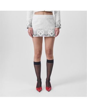 CASABLANCA Towelling Mini Skirt - White