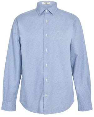 GANT Poplin All Over Print Long Sleeve Shirt - Blue