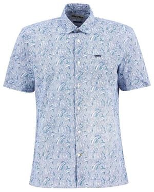 Barbour Patterned Short Sleeve Shirt - Blue