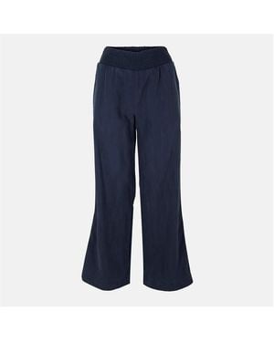Bella Dahl Smock Waist Wide Leg Trousers - Blue