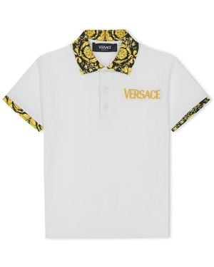 Versace Logo Polo Shirt Junior - White