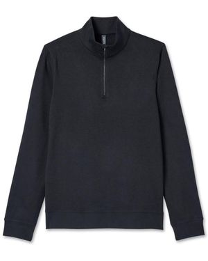 Vuori Coronado Quarter Zip Relaxed Fit Fleece Top - Blue