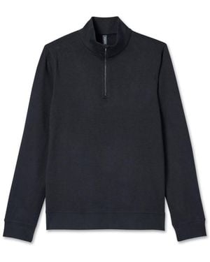 Vuori Coronado Quarter Zip Relaxed Fit Fleece Top - Blue