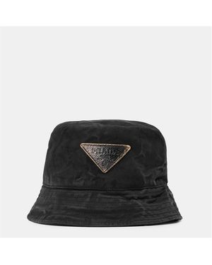 Prada Canvas Bucket Hat - Black