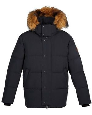 ARCTIC ARMY Insulated Detachable Hood Long Sleeve Parka - Blue