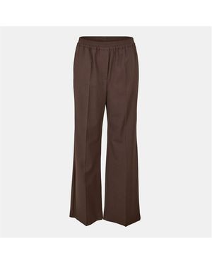 Weekend by Maxmara Petra High Rise Wide Leg Trousers - Brown