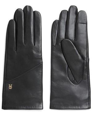 Tommy Hilfiger Leather Gloves - Black