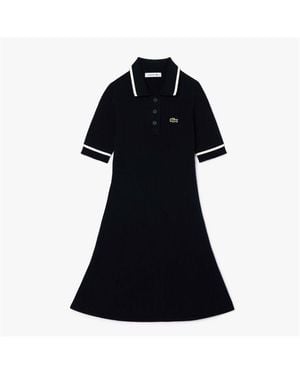 Lacoste 3D Seamless Flared Polo Dress - Black