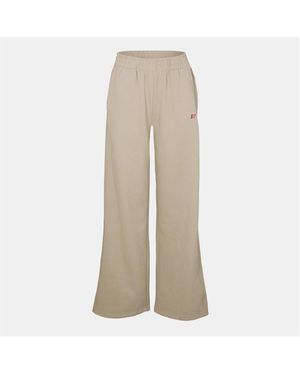 P.E Nation Eastside Open Hem Fleece Relaxed Fit Joggers - Natural