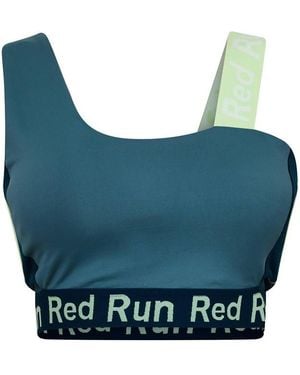 Red Run Skyline Colour Block Bra - Blue