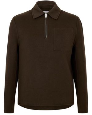 Ami Paris Cashmere Polo Knit Jumper - Green
