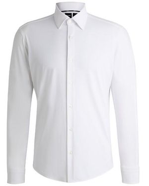 BOSS P Joe Kent Long Sleeve Oxford Shirt - Grey