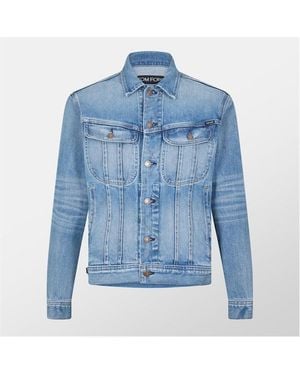 Tom Ford Icon Tailored Fit Denim Jacket - Blue