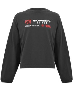 SUMMER GAMES Label Logo Ls Tee Long Sleeve T-Shirt - Black