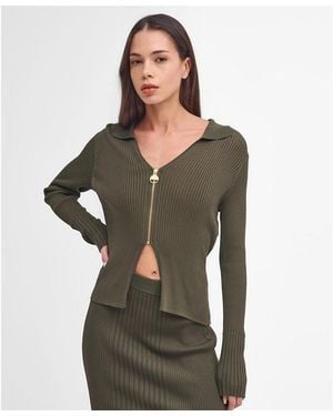 Barbour Mondale Zip-up Cardigan - Green
