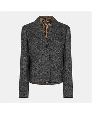 Dolce & Gabbana Structured Shoulder Blazer - Black