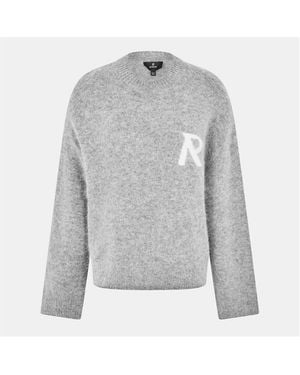 Represent Rep R Knitted Crew Neck Jumper - Grey