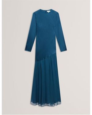 Ted Baker Long Sleeve Maxi Dress - Blue